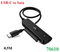 Cáp chuyển đổi USB Type-C 3.1 sang Sata III 2.5 HDD/SSD tốc độ 5Gbps Ugreen 70610 cao cấp (hỗ trợ 10TB)