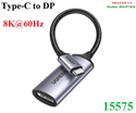 Cáp chuyển đổi USB Type-C to DP hỗ trợ 8K@60Hz chính hãng Ugreen 15575 bọc nhôm cao cấp