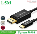 Cáp chuyển USB Type-C to Displayport dài 1.5m hỗ trợ 4K*2K@30Hz Ugreen 50994 cao cấp