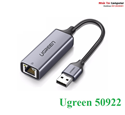 Cáp chuyển USB 3.0 to Lan hỗ trợ 10/100/1000Mbps chính hãng Ugreen 50922