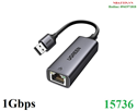 Cáp chuyển USB-A 3.0 to Lan 10/100/1000Mbps Ugreen 15736 vỏ nhôm cao cấp