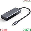 Cáp chuyển USB Type-C sang Lan 5Gbps Ugreen 70604 vỏ nhôm cao cấp