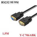 Cáp com 9 chân RS232 dài 1,5M Âm - Dương (9F/9M) Unitek Y-C706ABK cao cấp