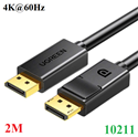 Cáp Displayport sang Displayport dài 2m hỗ trợ 2K*4K@60Hz 28AWG Ugreen 10211 cao cấp