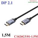 Cáp Displayport to Displayport 2.1 dài 1,5M độ phân giải 16K@60Hz Unitek C1626GY01-1.5M cao cấp