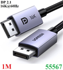 Cáp Displayport to Displayport 2.1 dài 1M độ phân giải 16K@60Hz HDR Ugreen 55567 cao cấp