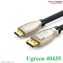 Cáp Displayport to HDMI 2.0 dài 3m hỗ trợ 3D 4K/60Hz chính hãng Ugreen 40435 cao cấp