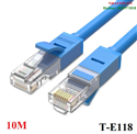 Cáp dữ liệu nối mạng CAT6 UTP dài 10M màu xanh JASOZ T-E118 cao cấp