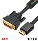 Cáp dữ liệu VIDEO DVI-HDMI dài 1.5m JASOZ T-A139 cao cấp