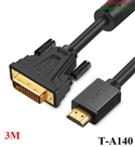 Cáp dữ liệu VIDEO DVI-HDMI dài 3m JASOZ T-A140 cao cấp