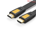 Cáp HDMI dẹt dài 10m hỗ trợ Ethernet 3D Full HD Ugreen 11183 Chính hãng