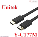 Cáp HDMI 12m hỗ trợ 3D, 4Kx2K chính hãng Unitek Y-C177M cao cấp