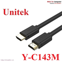 Cáp HDMI 15m hỗ trợ 3D, 4Kx2K chính hãng Unitek Y-C143M cao cấp