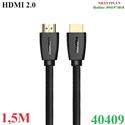 Cáp HDMI 2.0 dài 1,5m hỗ trợ full HD 4Kx2K chính hãng Ugreen 40409 cao cấp