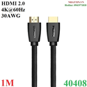 Cáp HDMI 2.0 dài 1m hỗ trợ full HD 4K@60Hz 30AWG chính hãng Ugreen 40408 cao cấp