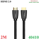 Cáp HDMI 2.0 dài 2m hỗ trợ full HD 4Kx2K chính hãng Ugreen 40410 cao cấp