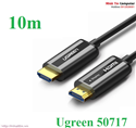 Cáp HDMI 2.0 sợi quang hợp kim kẽm 10m hỗ trợ 4K/60Hz chính hãng Ugreen 50717 cao cấp