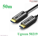 Cáp HDMI 2.0 sợi quang hợp kim kẽm 50m hỗ trợ 4K/60Hz chính hãng Ugreen 50219 cao cấp