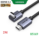 Cáp HDMI 2.1 bẻ góc 90 độ dài 2M hỗ trợ 8K@60Hz HDR eARC Ugreen 85169 cao cấp