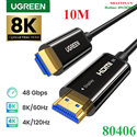 Cáp HDMI 2.1 sợi quang 10m hỗ trợ 8K/60Hz, 4K/120Hz chính hãng Ugreen 80406 cao cấp