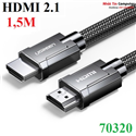 Cáp HDMI 2.1 Ugreen 70320 dài 1,5M độ phân giải 8K/60Hz Cao Cấp