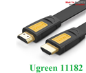 Cáp HDMI 8M sợi dẹt hỗ trợ 4Kx2K chính hãng Ugreen 11182 cao cấp