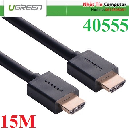 Cáp HDMI dài 15M cao cấp hỗ trợ Ethernet + 1080p@60hz HDMI Ugreen 40555 (Có IC)