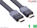 Cáp HDMI dẹt vỏ nhựa 1M trợ 3D 4K Ugreen UG-30108 Chính hãng