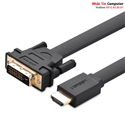 Cáp HDMI to DVI (24+1) mỏng dẹt dài 10M Ugreen 30140 Cao cấp