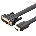 Cáp HDMI to DVI (24+1) mỏng dẹt dài 2M Chính hãng Ugreen UG-30106 Cao cấp