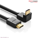 Cáp HDMI to HDMI 1m bẻ xuống góc vuông 90 độ Ugreen UG-10172 cao cấp