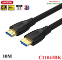 Cáp HDMI to HDMI 2.0 dài 10M độ phân giải 4K@60Hz Unitek C11043BK cao cấp