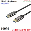 Cáp HDMI to HDMI 2.1 sợi quang AOC Optical Fiber dài 100M độ phân giải 8K@60Hz Unitek C11085GY01-100 cao cấp