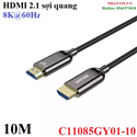 Cáp HDMI to HDMI 2.1 sợi quang AOC Optical Fiber dài 10M độ phân giải 8K@60Hz Unitek C11085GY01-10 cao cấp