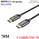 Cáp HDMI to HDMI 2.1 sợi quang AOC Optical Fiber dài 70M độ phân giải 8K@60Hz Unitek C11085GY01-70 cao cấp