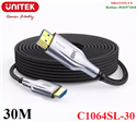 Cáp HDMI to HDMI 2.1 sợi quang DAC dài 30M độ phân giải 8K@60Hz 4K@144Hz Unitek C1064SL-30 cao cấp