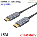 Cáp HDMI to HDMI 2.1 sợi quang Optical Fiber dài 15M độ phân giải 8K@60Hz Unitek C11029DGY cao cấp