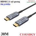 Cáp HDMI to HDMI 2.1 sợi quang Optical Fiber dài 30M độ phân giải 8K@60Hz Unitek C11031DGY cao cấp