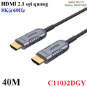 Cáp HDMI to HDMI 2.1 sợi quang Optical Fiber dài 40M độ phân giải 8K@60Hz Unitek C11032DGY cao cấp