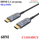 Cáp HDMI to HDMI 2.1 sợi quang Optical Fiber dài 60M độ phân giải 8K@60Hz Unitek C11034DGY cao cấp
