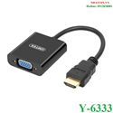 Cáp HDMI to VGA Unitek Y-6333 có hỗ trợ nguồn và âm thanh Chính hãng