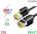 Cáp mạng Cat7 Ultra Slim dài 2M băng thông 10Gbps 600MHZ Ugreen 80417 cao cấp