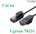 Cáp mạng đúc sẵn Slim Cat6a 10Gbps 500MHz dài 0,5m chính hãng Ugreen 70331 cao cấp