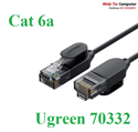 Cáp mạng đúc sẵn Slim Cat6a 10Gbps 500MHz dài 1m chính hãng Ugreen 70332 cao cấp