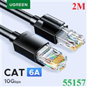 Cáp mạng đúc sẵn Cat6A dài 2M hỗ trợ 10Gbps 500MHz Ugreen 55157 cao cấp