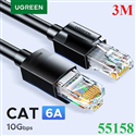Cáp mạng đúc sẵn Cat6A dài 3M hỗ trợ 10Gbps 500MHz Ugreen 55158 cao cấp