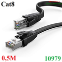 Cáp mạng đúc sẵn dẹt Cat8 U-FTP 30AWG 2000Mhz dài 0,5M Ugreen 10979 cao cấp