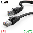 Cáp mạng đúc sẵn dẹt Cat8 U-FTP 30AWG 2000Mhz dài 2M Ugreen 70672 cao cấp