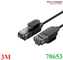 Cáp mạng đúc sẵn Slim Cat6a 10Gbps 500MHz dài 3m chính hãng Ugreen 70653 cao cấp