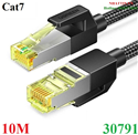 Cáp mạng F/FTP Cat7 vỏ bọc Nylon dài 10M băng thông 10Gbps 600MHZ Ugreen 30791 cao cấp